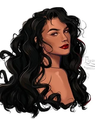 Dreemy AI character Luciana Marquez, illustrated adult portrait